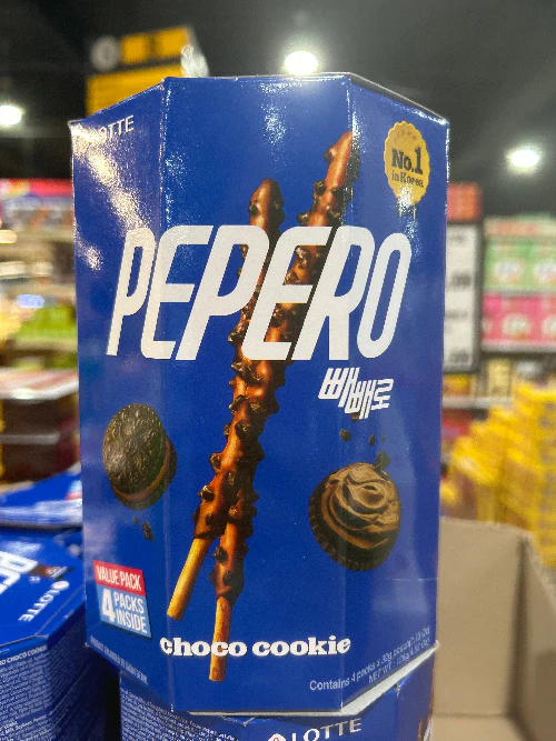 LOTTE PEPERO CHOCO COOKIE 32g x 4pk, 롯데 초코 빼빼로 32g x 4입