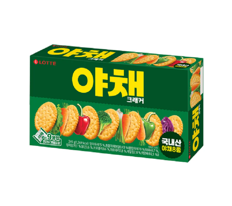 LOTTE VEGETABLE CRACKER MULTI 249g, 롯데 야채 크래커 249g