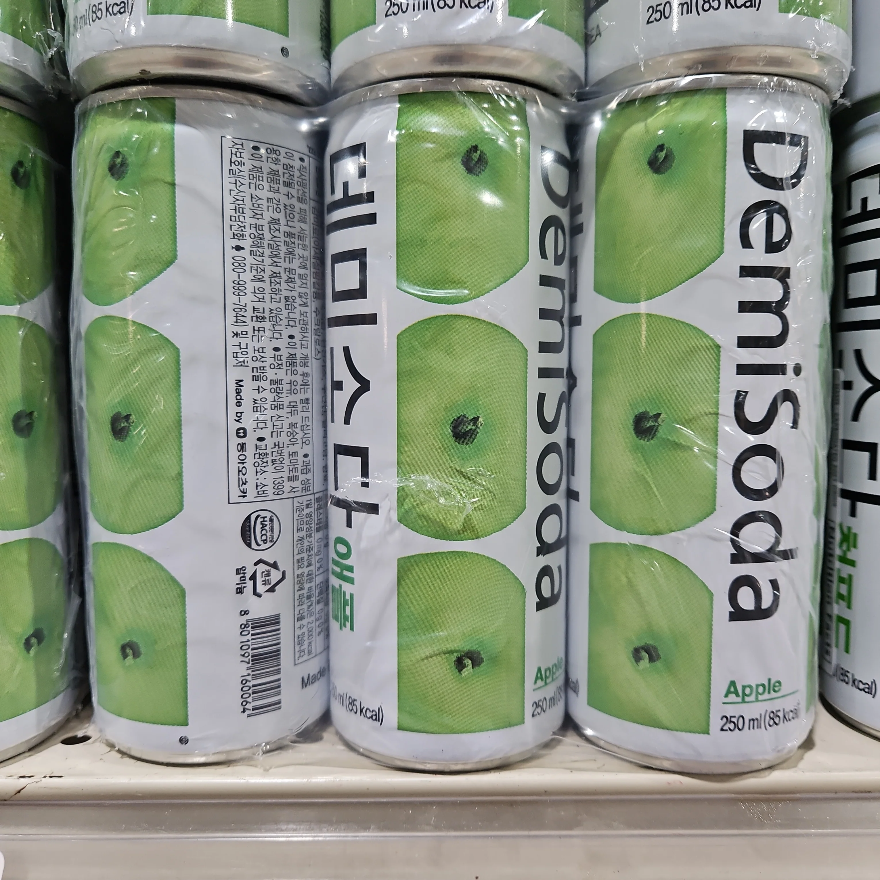 DEMISODA APPLE 250ml x 6can , 동아 데미소다 애플 250ml x 6캔