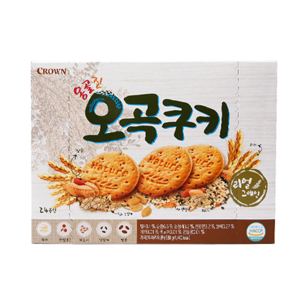 Crown Grain Cookie 10.16oz 크라운 오곡쿠키 288g