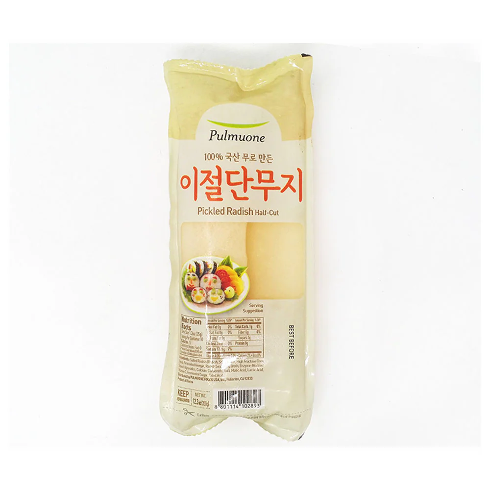[Local Only ] Pulmuone Pickled Radish Half Yellow 11.64oz 풀무원 이절단무지 330g