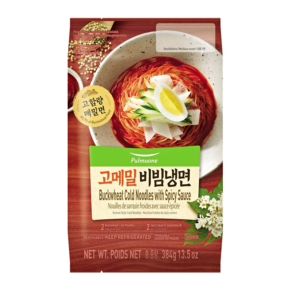 [Mega Fresh] Pulmuone Buckwheat Cold Noodles with Spicy Sauce 14.9oz, 풀무원 고메밀 비빔냉면 2인분 420g