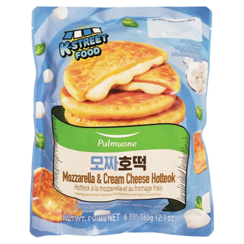 [Local Only ] Pulmuone MOZZA & CREAM CHEESE HOTTEOK , 풀무원 모짜렐라 크림치즈 호떡 360g