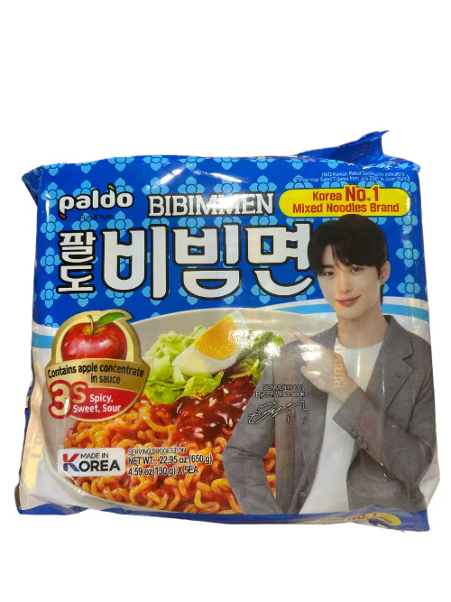 Paldo Bibim Ramen Ramyun 4.58oz x 5, 팔도 비빔면 130g x 5