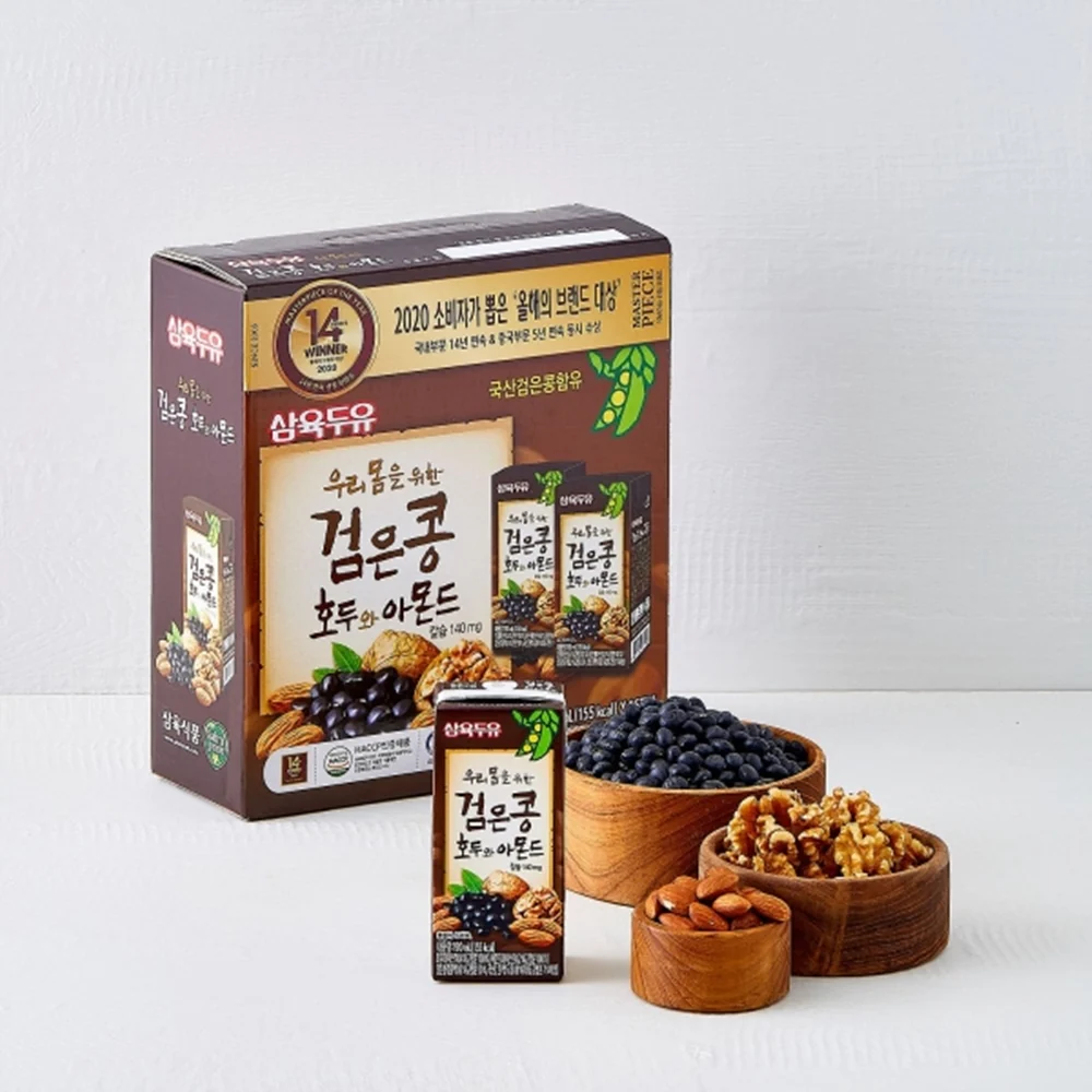 Sahmyook Soymilk with Black Bean Box 6.5fl.oz x16, 삼육 검은콩 두유 190ml x 16 - Image 2