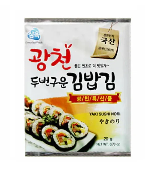 SY GWANGCHEON SUSHI NORI 20g, 삼육 광천 두번구운 김밥김 20g