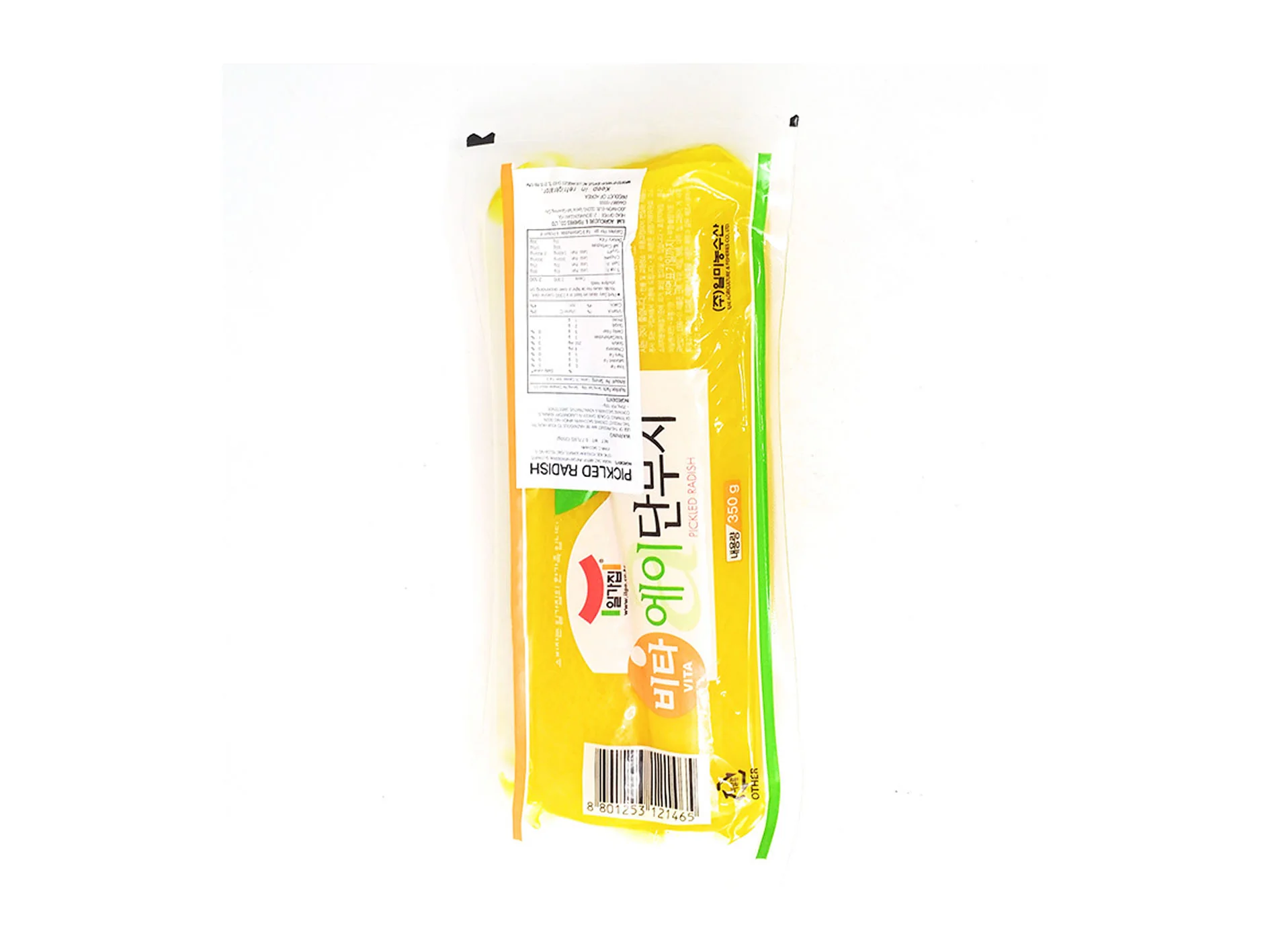[Mega Fresh] Ilga Pickled Radish Half Yellow 12.35oz 일가 단무지 350g