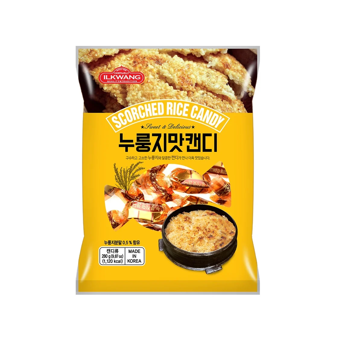 Ilkwang Scorched Rice Candy 9.87oz, 일광 누룽지맛 캔디 280g