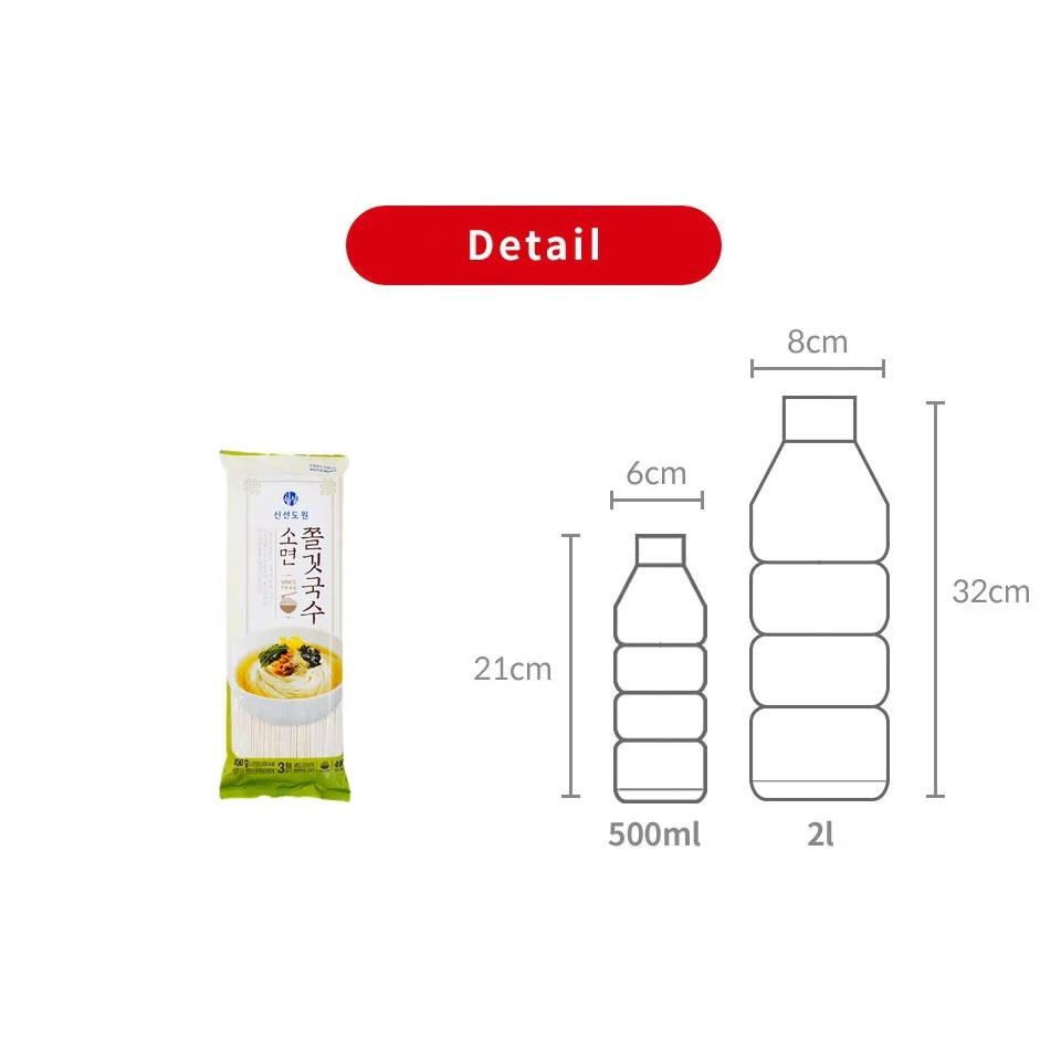 Shinsundowon Korean Style Noodles Thin 0.88lb, 신선도원 쫄깃국수 소면 400g - Image 4