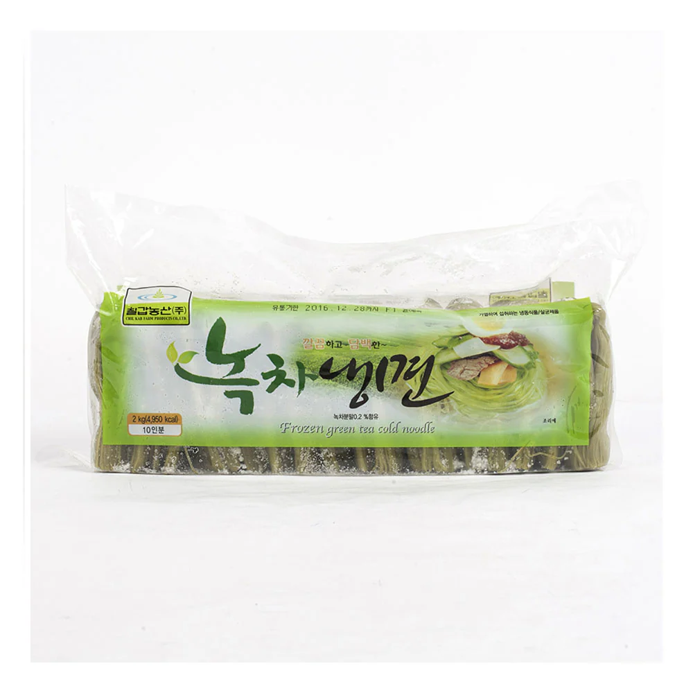 [Local Only] Chil Kab Farm Frozen Green Tea Cold Noodles 4.4lb 칠갑농산 녹차냉면 2kg