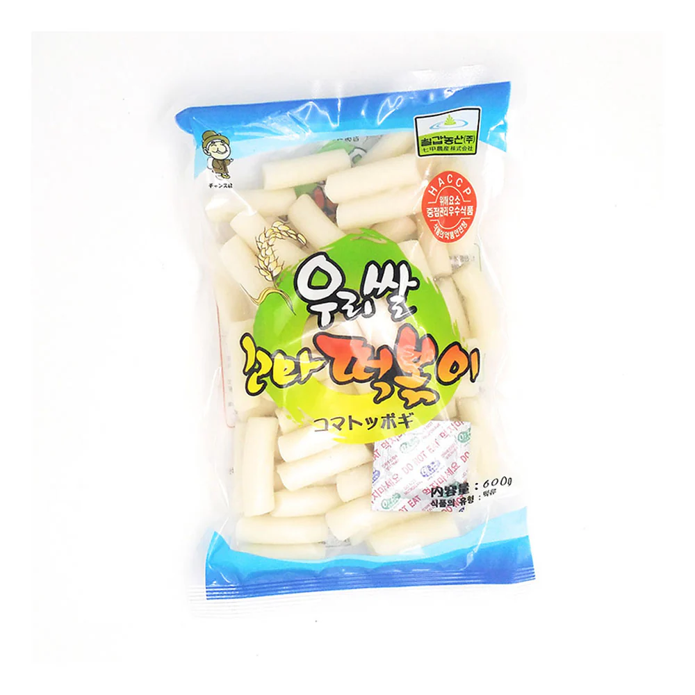 [Mega Fresh ]  Chilgab Korean Rice Cake Mini Stick Shape 21.16oz 칠갑 우리쌀 꼬마떡복기 600g