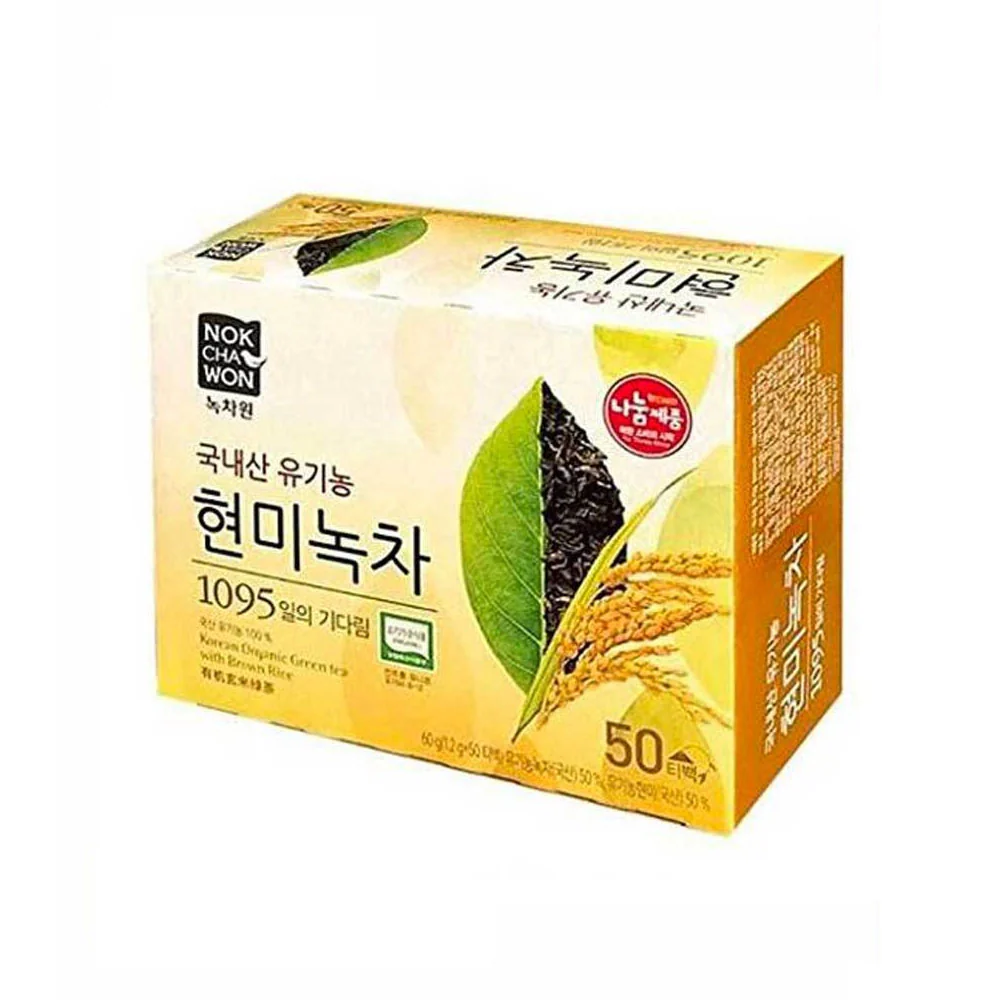 Nok Cha Won Green Tea With Brown Rice 0.04oz X 50 녹차원 현미녹차 1.2g X 50