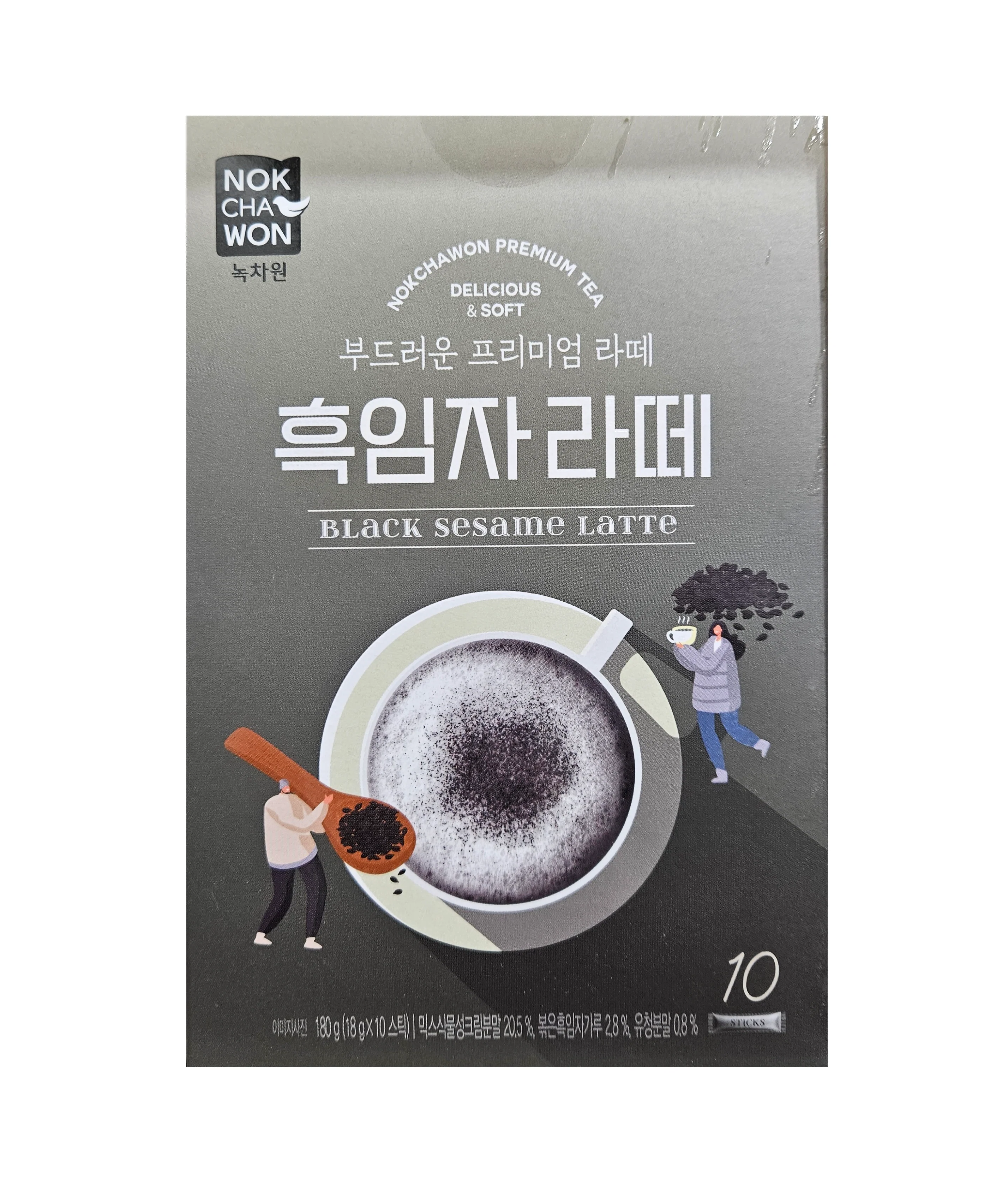 NCW BLACK SESAME LATTE 18g x 10ea, 녹차원 흑임자 라떼 18g x 10ea