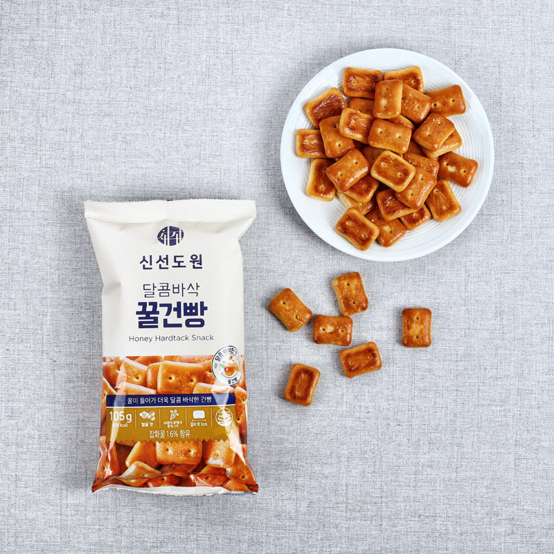 SHINSUNDOWON HONEY HARDTACK SNACK 105g , 신선도원 달콤바삭 꿀건빵 105g