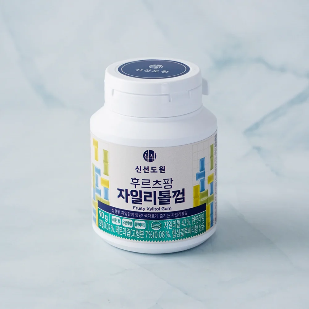 Shinsundowon Fruity Xylitol Gum 3.17oz, 신선도원 후르츠팡 자일리톨껌 90g - Image 3