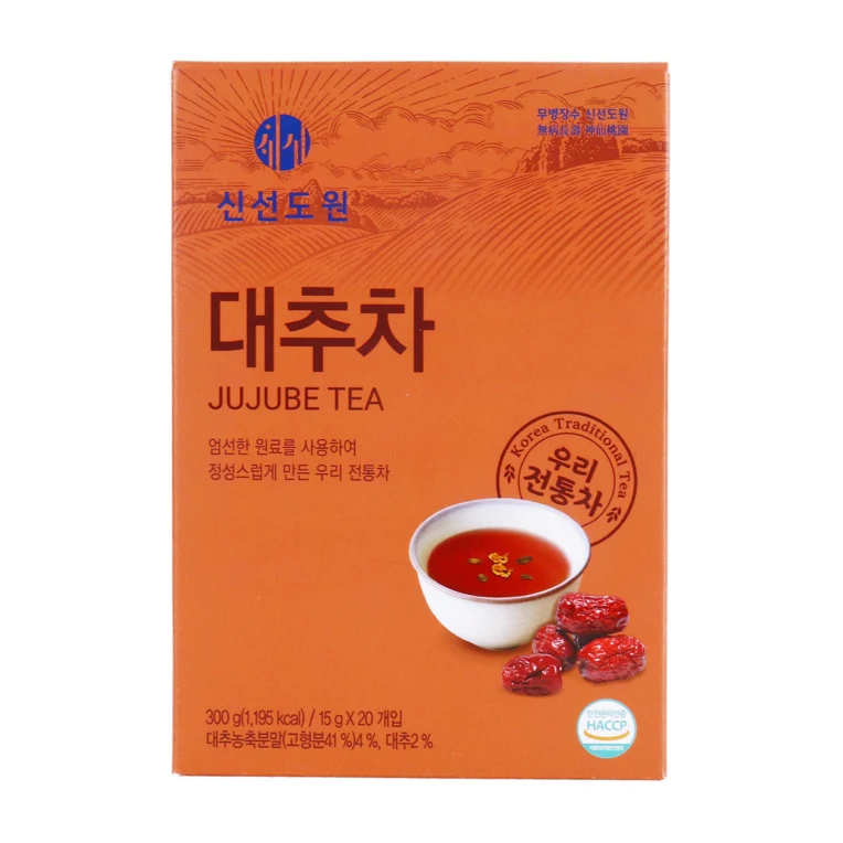 Shinsundowon Jujube Tea 20 Ct, 신선도원 대추차 15g x 20