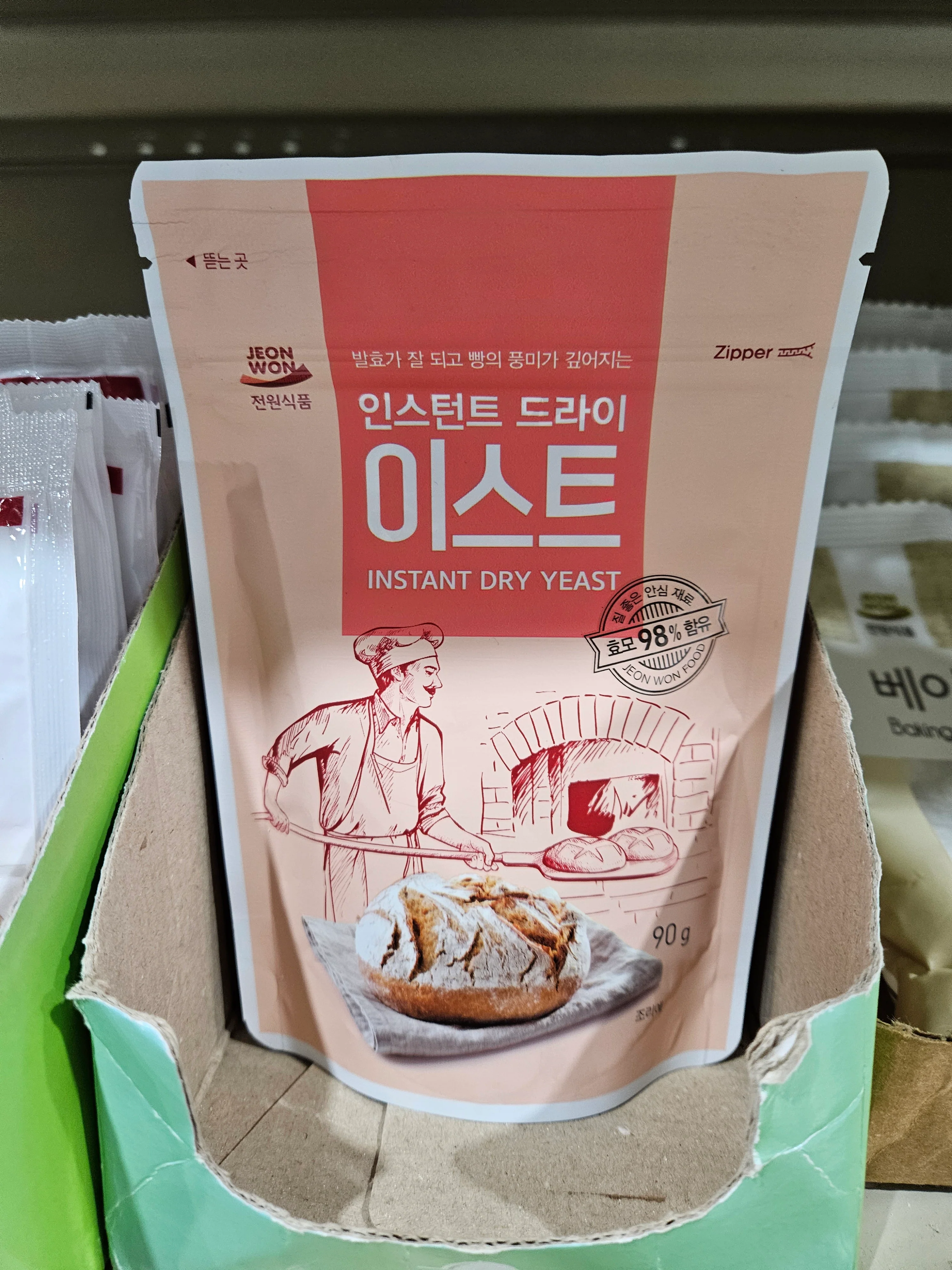 JEON WON INSTANT DRY YEAST 90g, 전원식품 인스턴트 드라이 이스트 90g