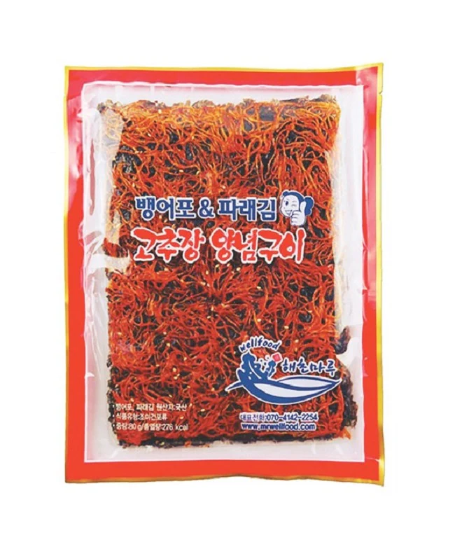 Seasoned Baenguhpo 80g , 남광 뱅어포 파래김 고추장 양념구이 80g
