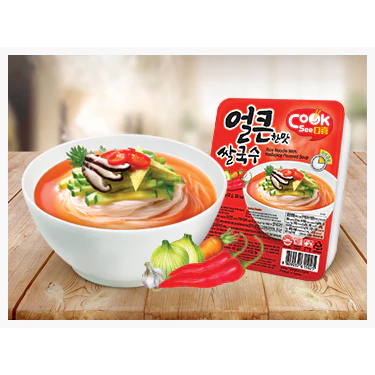 Cook See Hot & Spicy Flavored Rice Noodle 3.25oz x 6, 쿡시 쌀국수 얼큰한맛 92g x 6 - Image 3