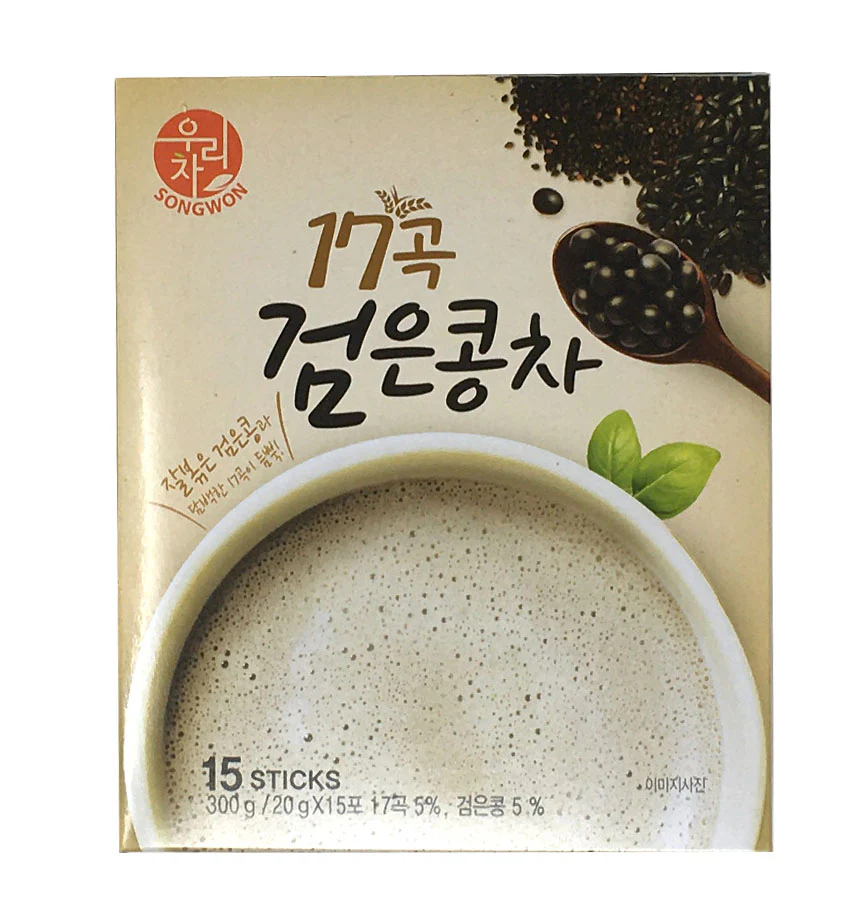 Songwon Food Korean Traditional Tea (Blackbean Tea) 0.7oz X 15 우리차 17곡 검은콩차 20g X 15