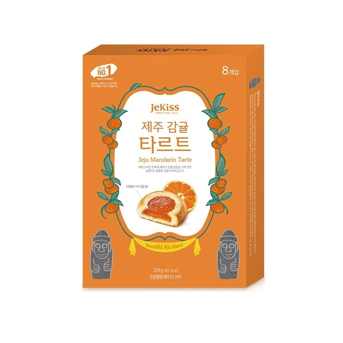 JeKiss Jeju Mandarin Tarte 8pcs, 제키스 제주 감귤 타르트 224g