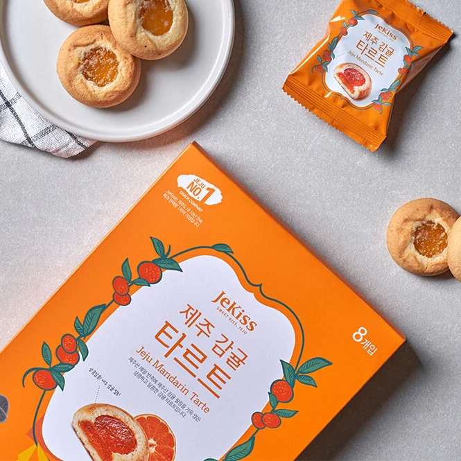 JeKiss Jeju Mandarin Tarte 8pcs, 제키스 제주 감귤 타르트 224g - Image 2