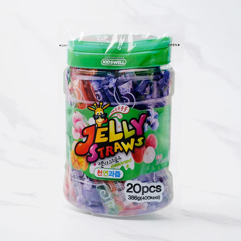 Kidswell Jelly Straw Fruits 20 Ct, 키즈웰 젤리 스트로우 천연과즙 386g - Image 3
