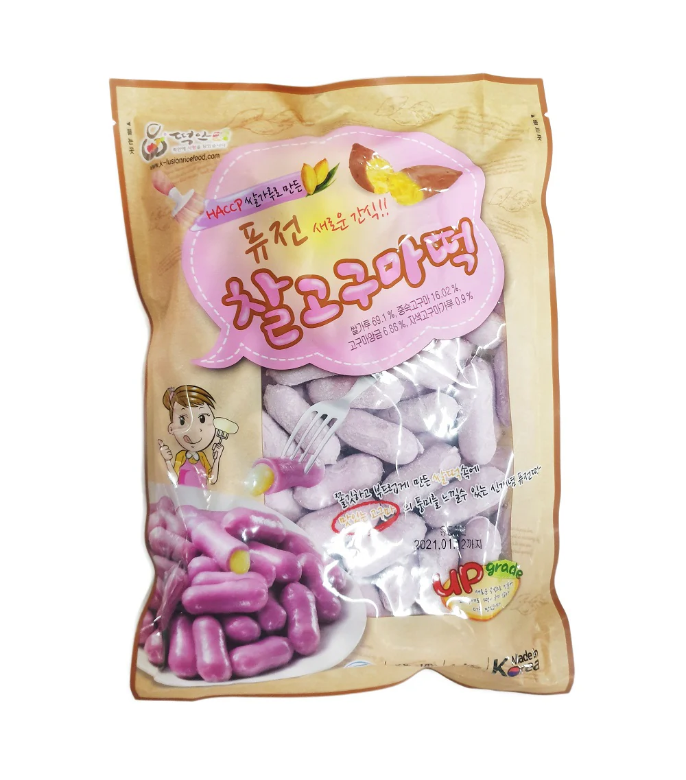 [Local Only ] FUSION RICE CAKE SWEET POTATO 1kg, 떡안애 찰 고구마떡 1kg