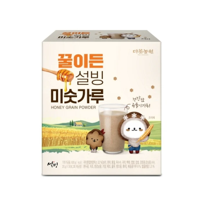 HONEY Mixed GRAIN POWDER 20g x 30pcs, 꿀이든 설빙 미숫가루 20g x 30포