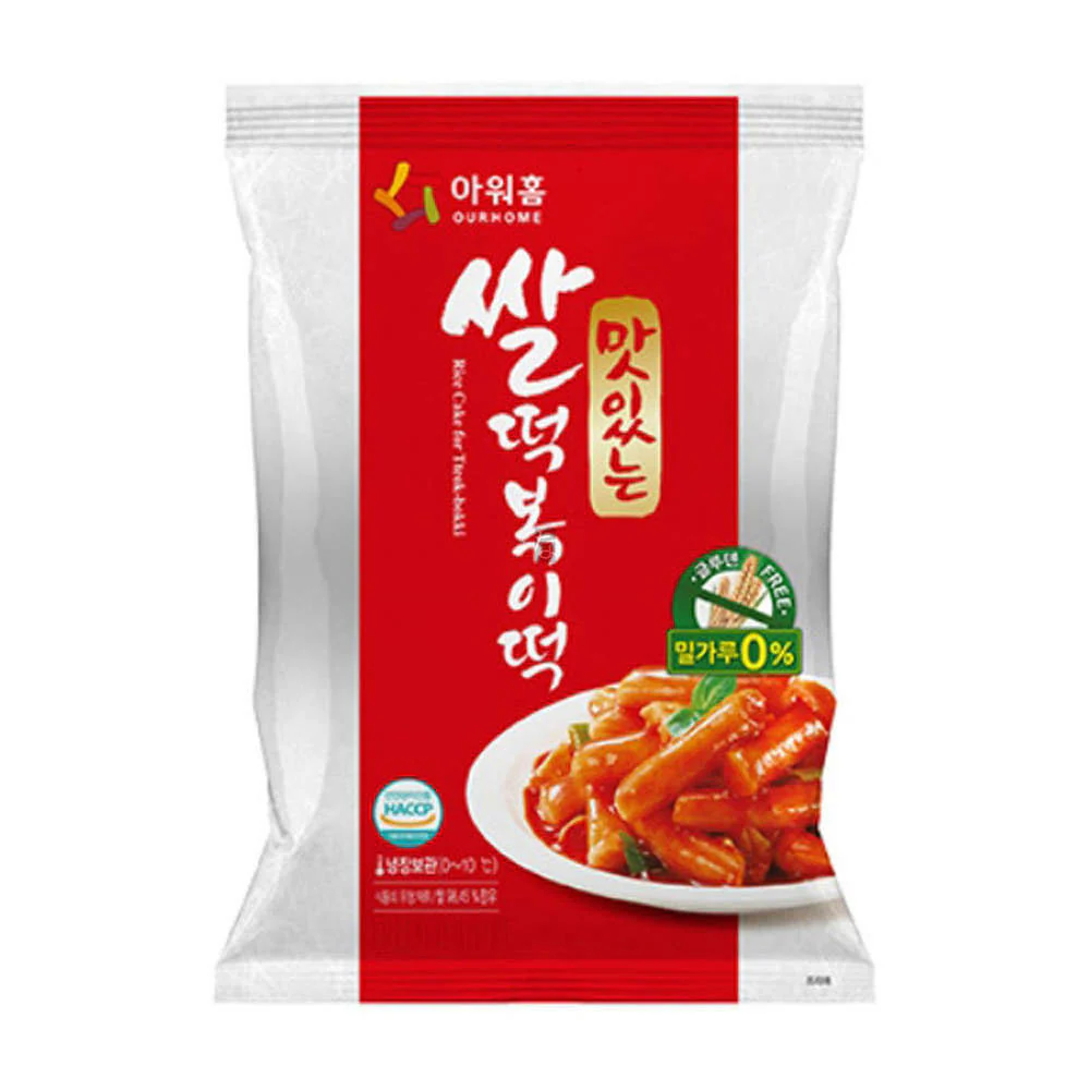 [Mega Fresh]  Ourhome Rice Cake (Toppokki Type) 2.2lb 아워홈 떡볶이떡 1kg