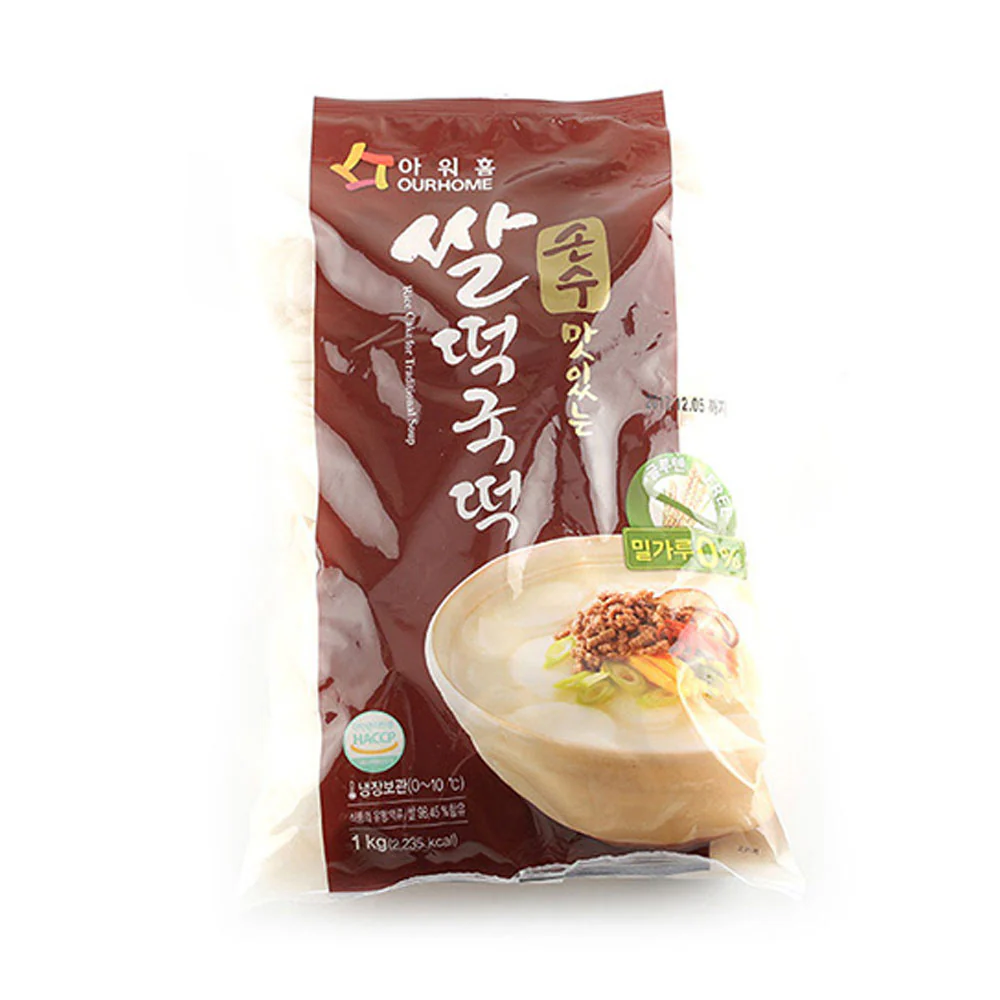 Mega Fresh] Ourhome Sliced Rice Cakes 2.2lb 아워홈 쌀떡국떡 1kg