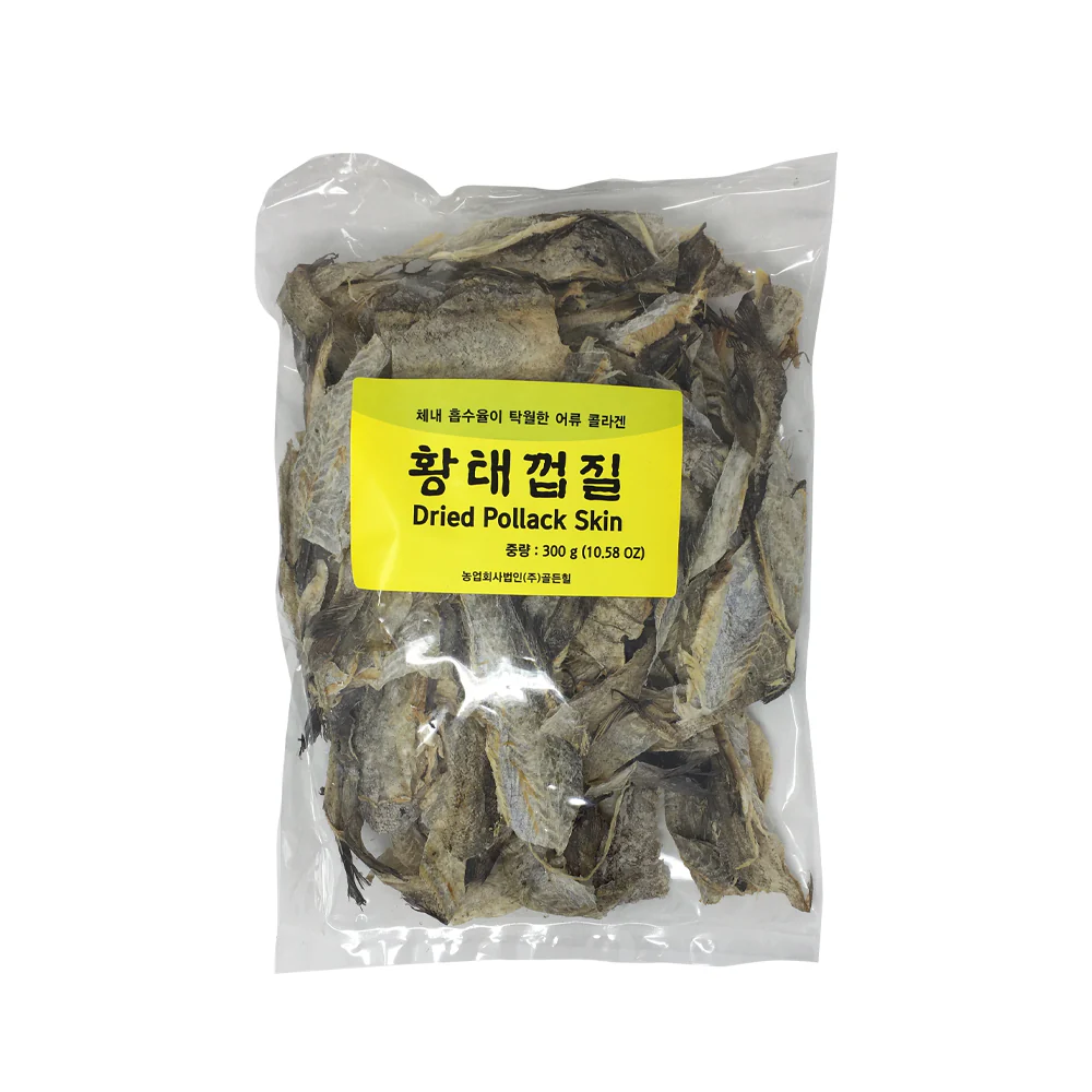 Goldenhill Dried Pollack Skin 10.58oz, 골든힐 어류 콜라겐 황태껍질 300g