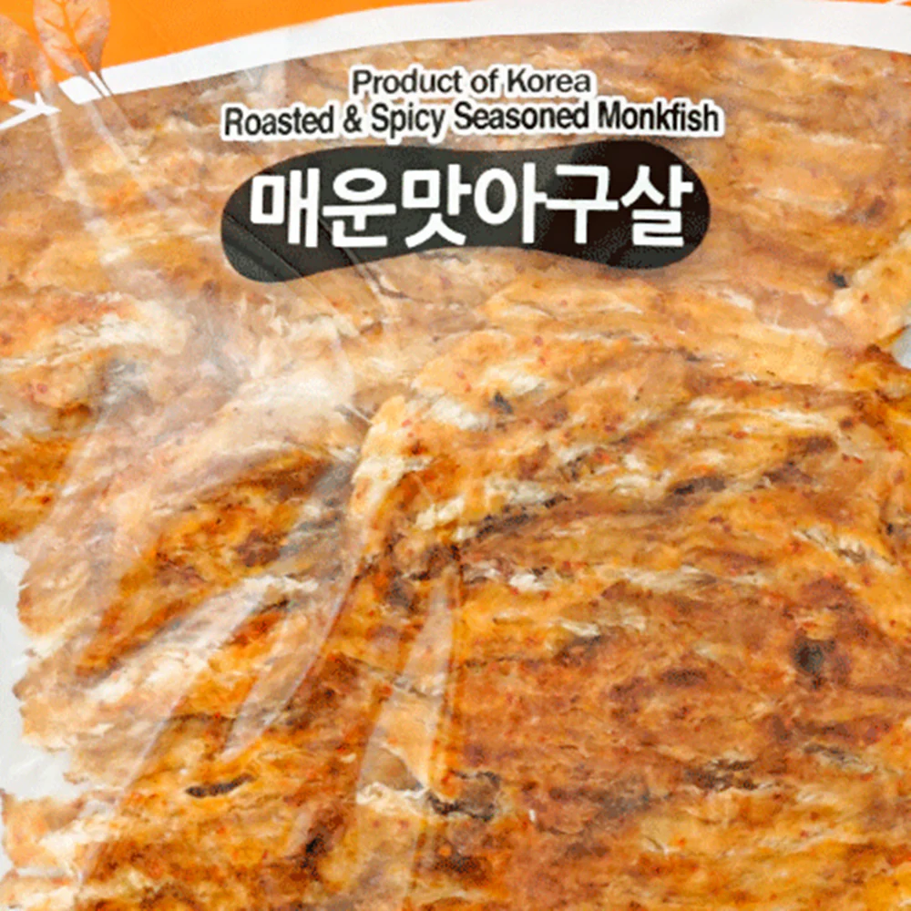 Roasted & Spicy Seasoned Monkfish 5.64oz, 천혜식품 매운맛 아구살160g - Image 2
