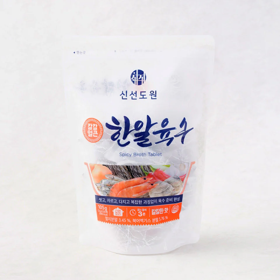 SHINSUNDOWON SPICY BROTH TABLET 3g x 35ea, 신선도원 칼칼얼큰 한알육수 35입