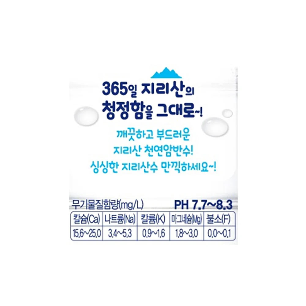 [Local Only]Ourhome Natural Mineral Water JiRiSanSoo 0.5L x 20, 아워홈 지리산수 500ml x 20 - Image 6