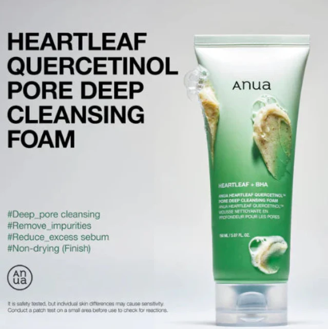 ANUA QUERCETINOL CLEANSING FOA , ANUA 쿼세티놀 모공 딥 글린징 폼 150ml - Image 2