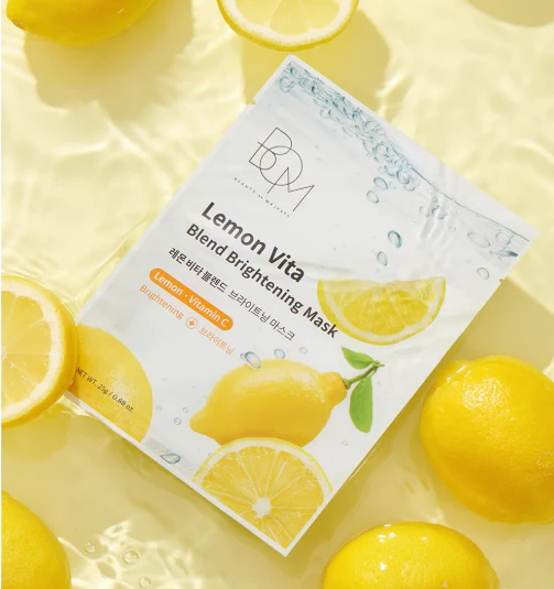 BOM Lemon Vita Brightening Mask,[비오엠] 레몬 비타 블렌드 브라이트닝 마스크 10ea - Image 2