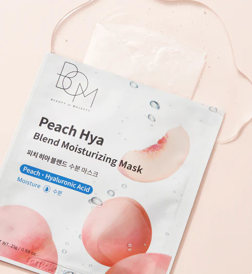 The B.O.M Peach Hya Blend Moisture Mask ,[비오엠] 피치 히아 블렌드 수분 마스크 10ea - Image 2