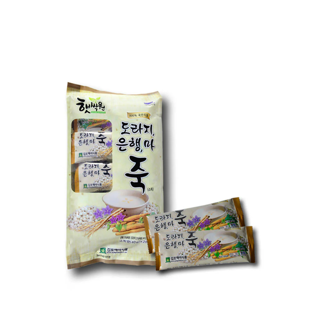 BELLFLOWER GINKCONUT YAM 40G2 /햇싹원 도라지 은행 마 죽(스틱)  40xg20