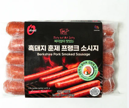 [Local Only] Berkshire Pork Smoked Sausage,흑돼지 훈제 프랭크 소시지 380g