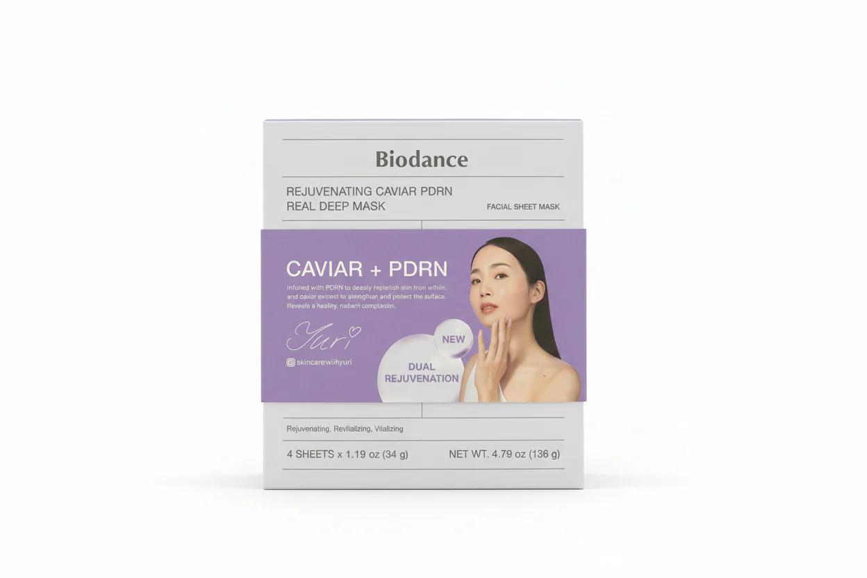 BIO CAVIAR PDRN MASK 4EA , Biodance 캐비어 PDRN 마스크팩 4입 34GX4