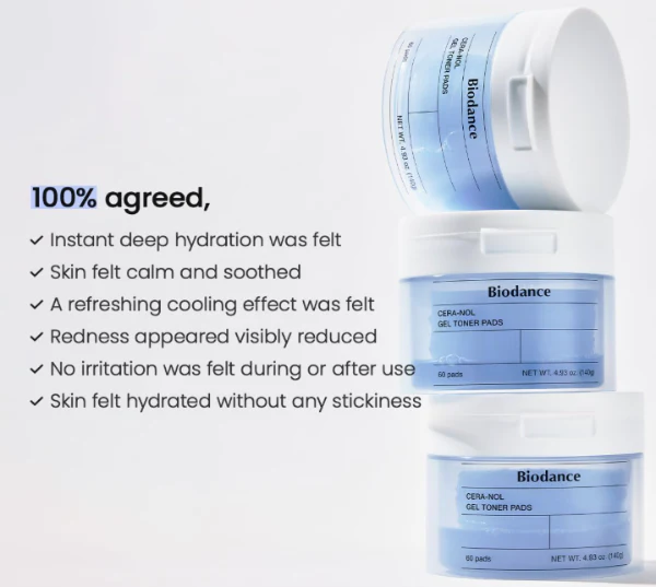 BIODANCE CERANOL TONER PADS , Biodance 세라놀 겔 토너패드 , 4.93OZ / 140G - Image 3