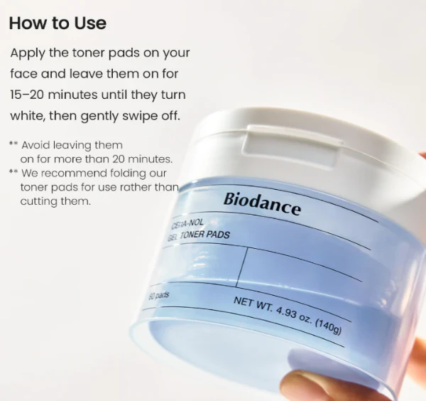 BIODANCE CERANOL TONER PADS , Biodance 세라놀 겔 토너패드 , 4.93OZ / 140G - Image 4