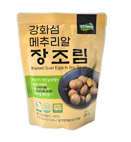 [Local Only] BRAISED QUAIL EGGS IN SOY SAUC , 에버그린팜) 강화섬 메추리알 장조림 200g