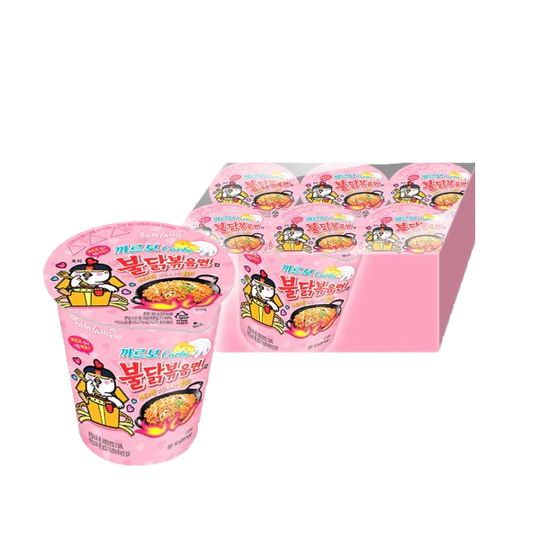 CARBONARA HOT CHICKEN 6 CUP / 삼양 까르보나라 붉닭 볶음면 70g X6