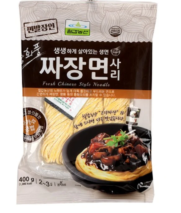[Mega Fresh] CHINESE STLE NOODLE , 칠갑농산 짜장면사리 400g