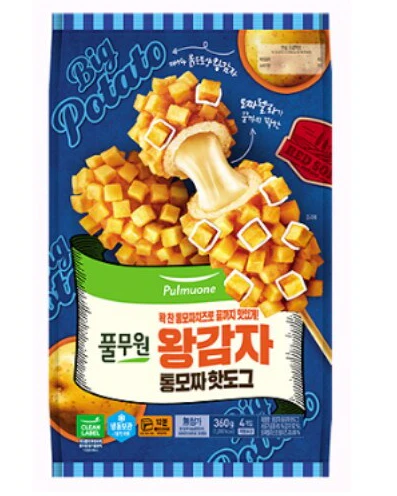[Mega Fresh] CJ BIBIGO HOTDOG POTATO CHESSE , 비비고 포테이토 통모짜핫도그  360g