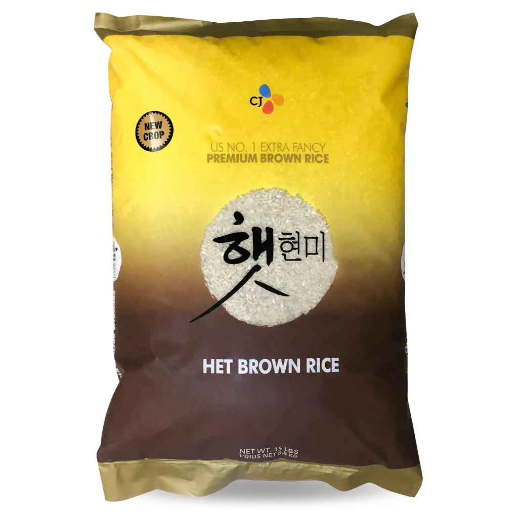 CJ HET BROWN RICE 15 LB, CJ 햇현미, 15LB