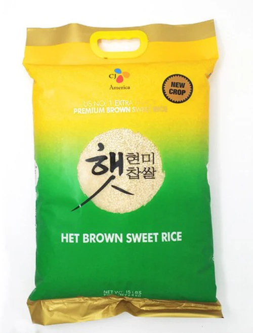CJ SWEET BROWN RICE 15 LB , CJ 햇현미찹쌀  15 LB