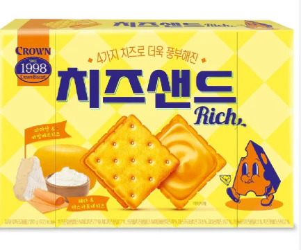 CROWN CHEESE SAND RICH 180g , 크라운 치즈 샌드 리치  180g